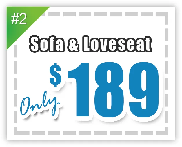 upholstery cleaning sofa and loveaseat for $99